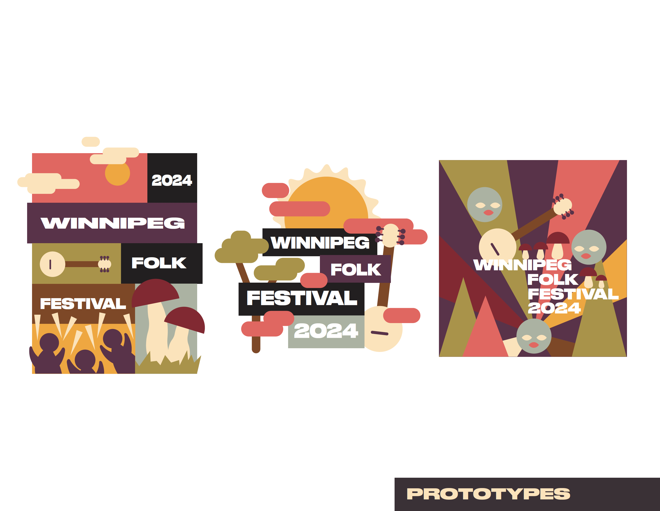 prototype designs for winnipeg folk fest promotion